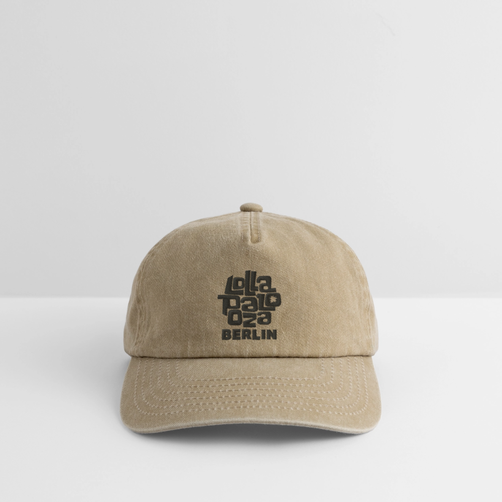 Vintage Cap - schwarzer Stick - Vintage Beige