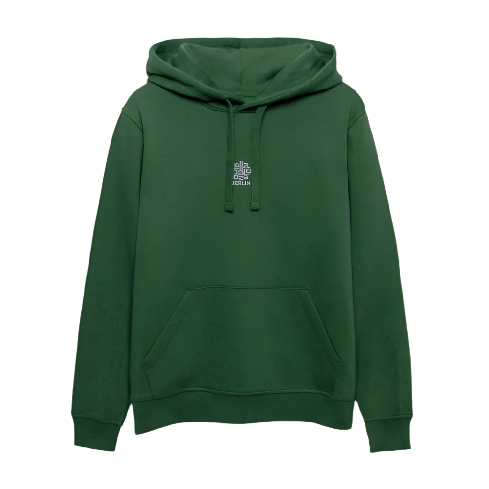Signature Unisex Hoodie - weißer Stick - Flaschengrün