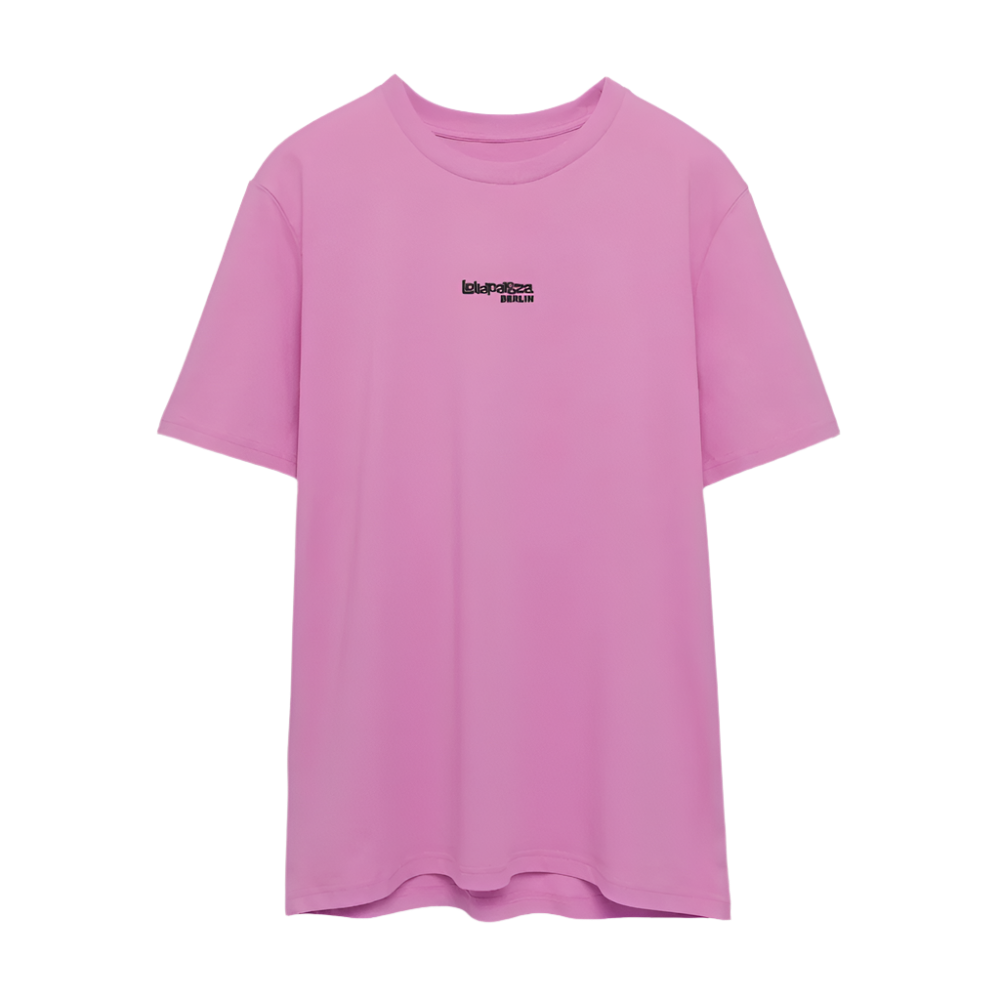 Signature Organic T-Shirt - schwarzer Stick - Pink