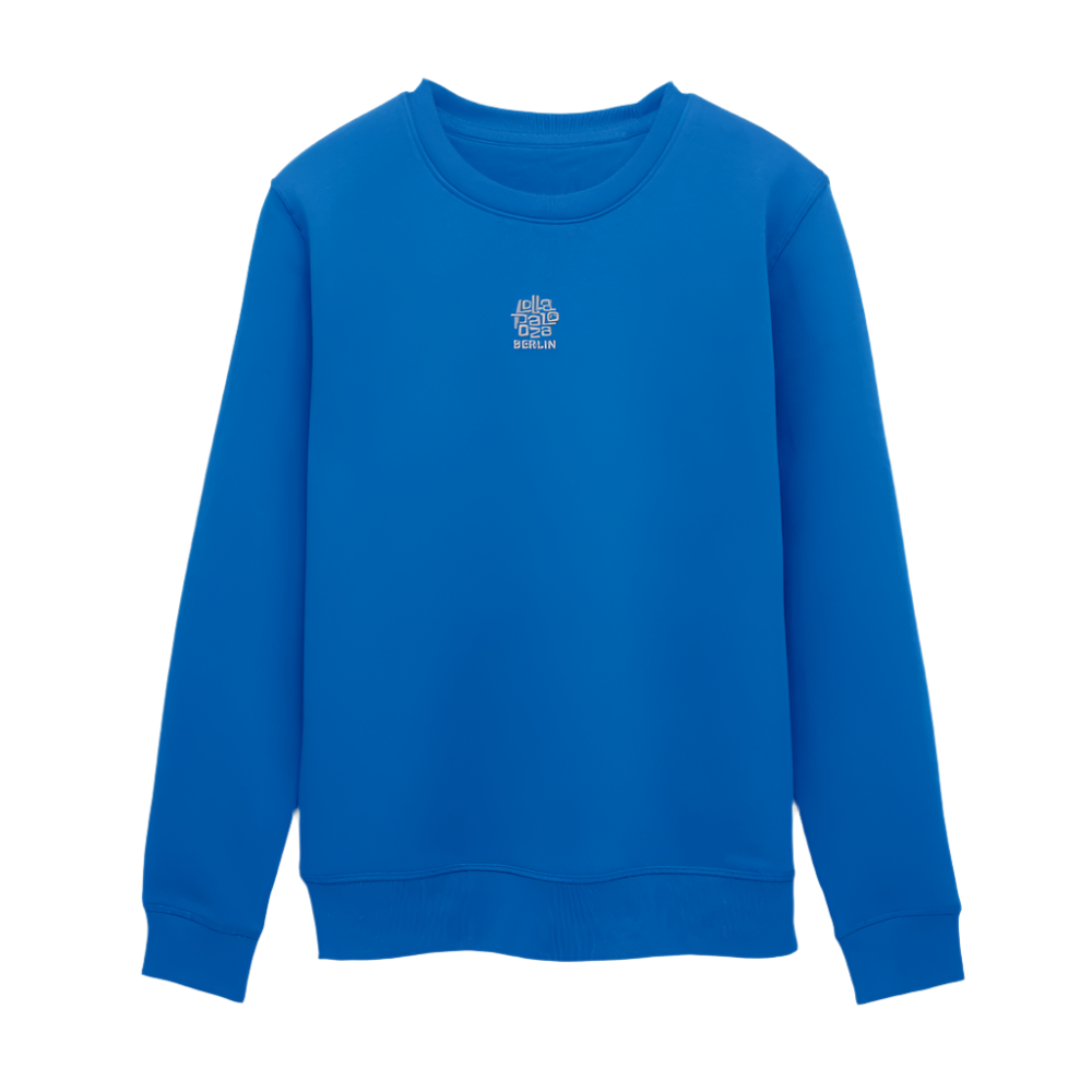 Signature Unisex Sweatshirt - weißer Stick - Königsblau