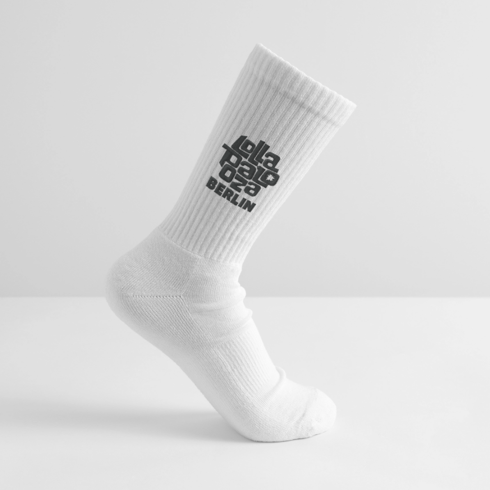 Tennissocken - schwarzer Stick - Weiß