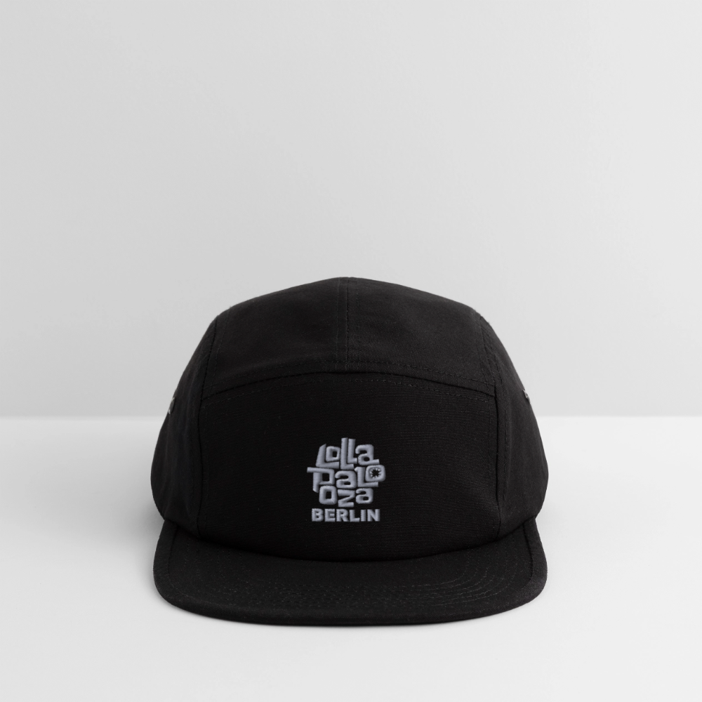 Camper Cap - weißer Stick - Schwarz