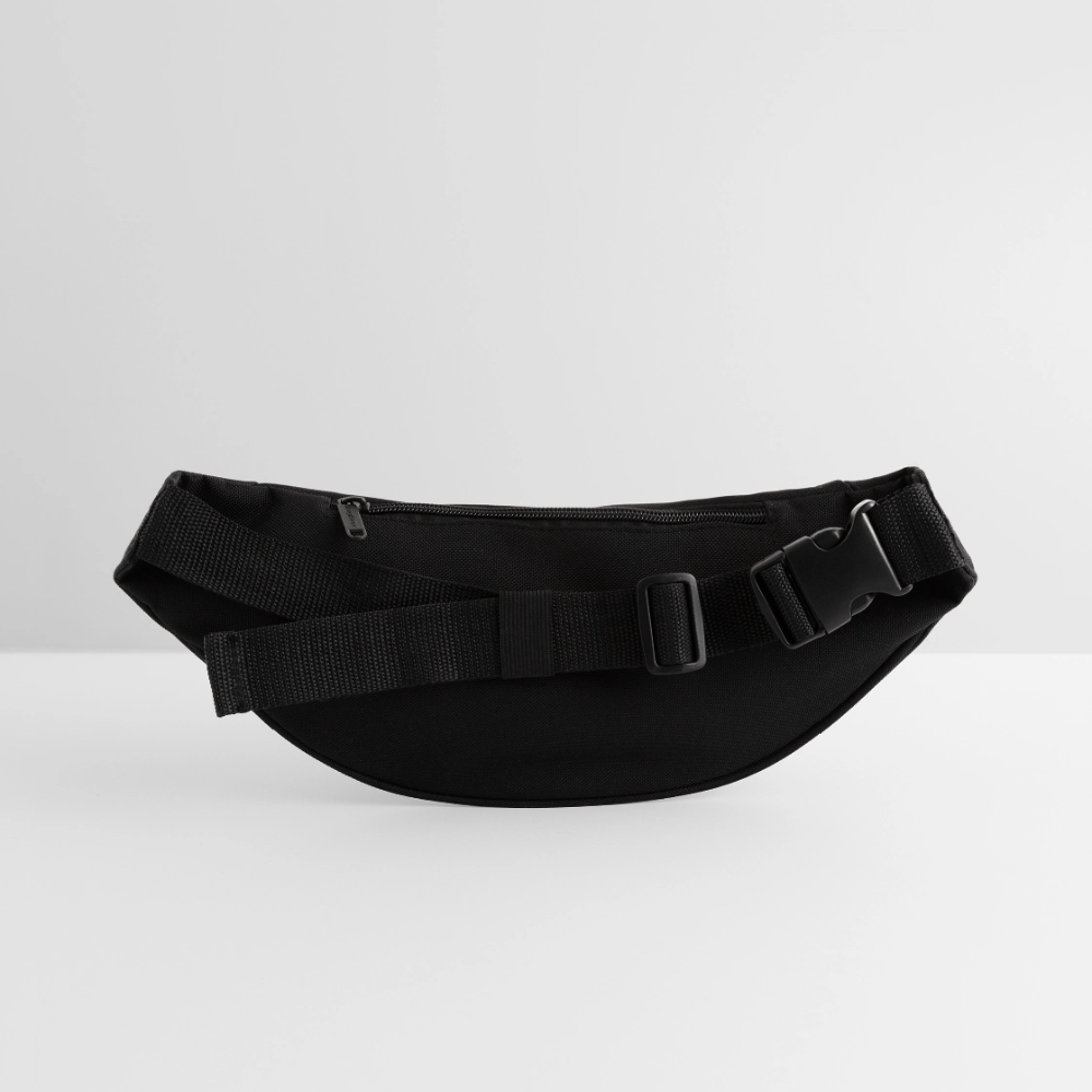 Gürteltasche - weißer Stick - Schwarz
