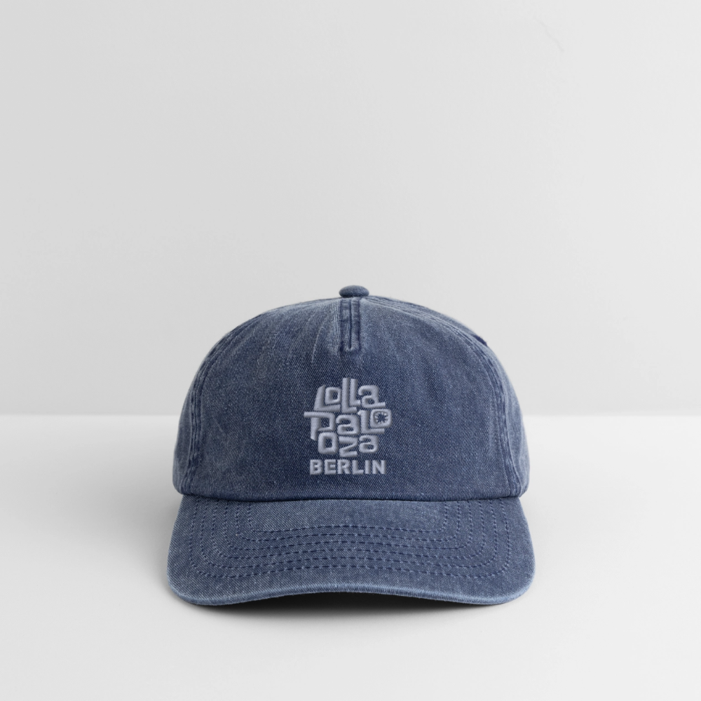 Vintage Cap - weißer Stick - Vintage Denim