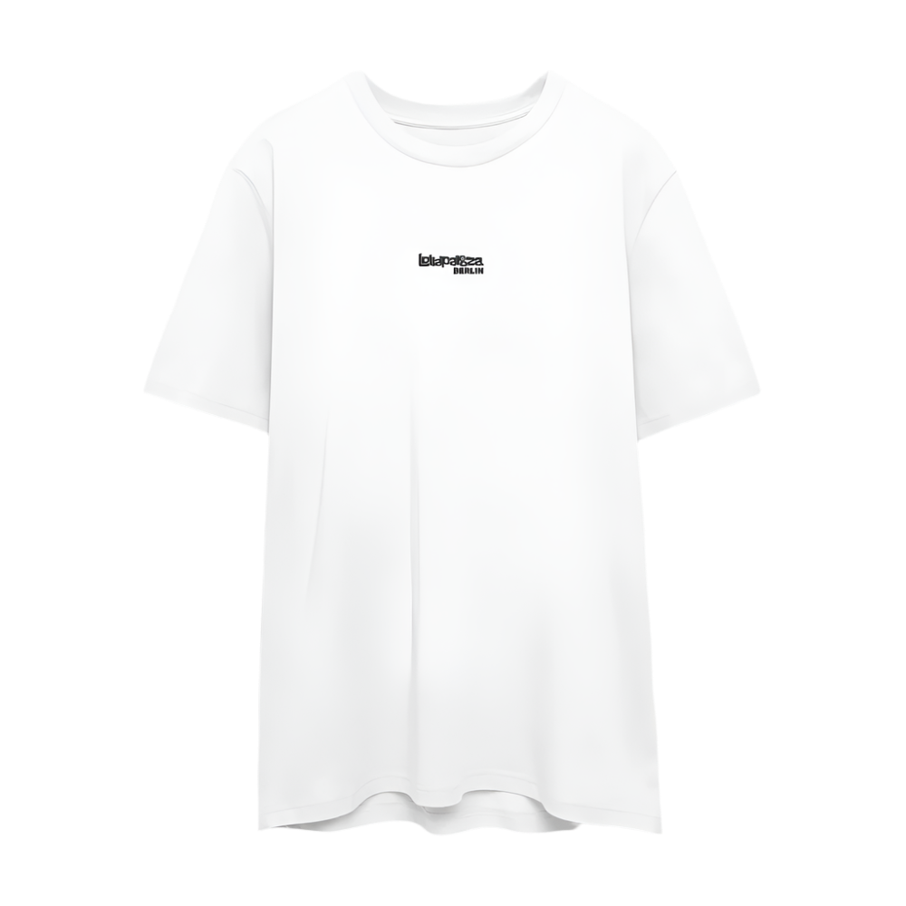 Signature Organic T-Shirt - schwarzer Stick - Weiß
