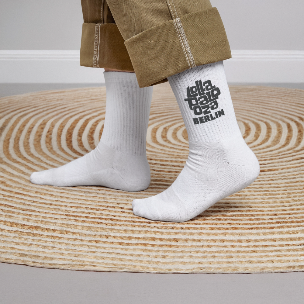 Tennissocken - schwarzer Stick - Weiß