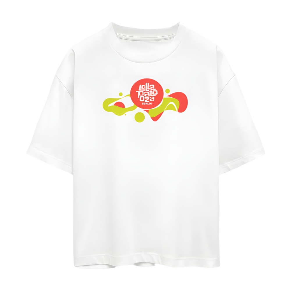 Lolla Splash - Organic Cropped T-Shirt - Weiß