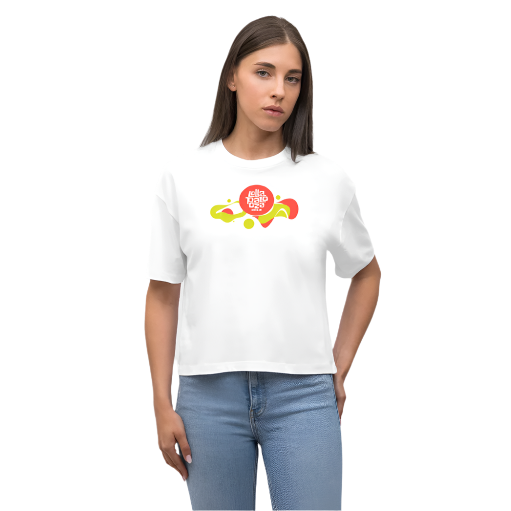 Lolla Splash - Organic Cropped T-Shirt - Weiß