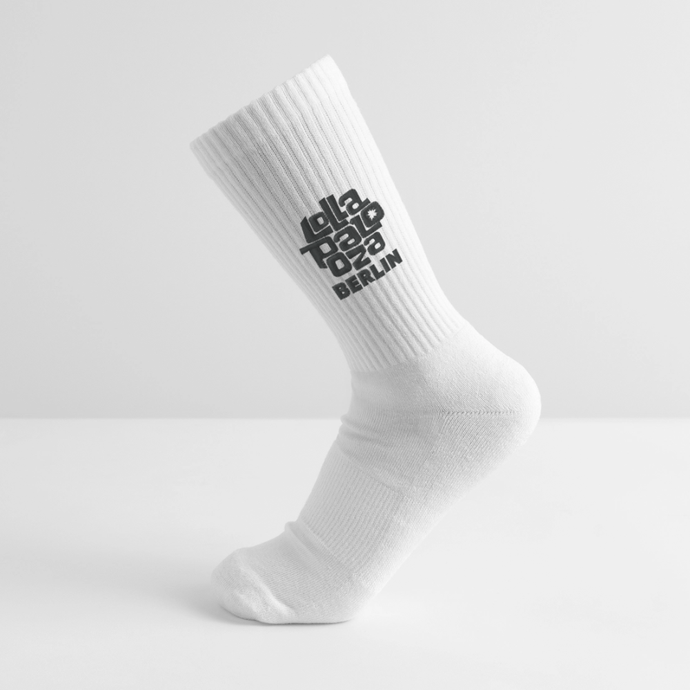 Tennissocken - schwarzer Stick - Weiß