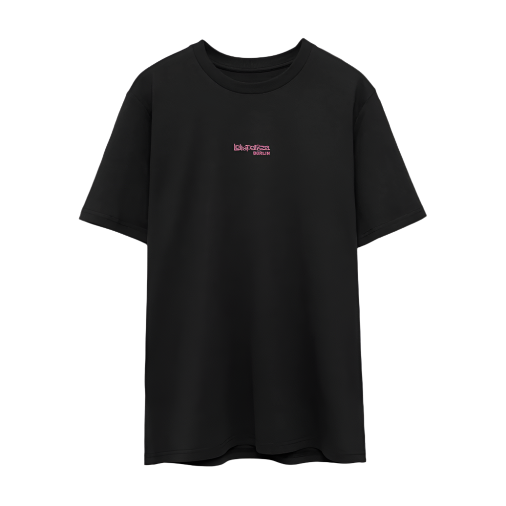 Signature Unisex T-Shirt - rosa Stick - Schwarz