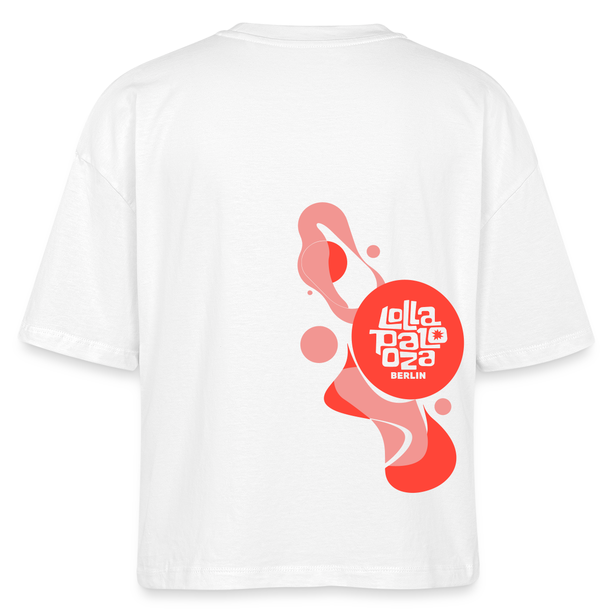 Lolla Splash - rosa/rot Organic Cropped T-Shirt