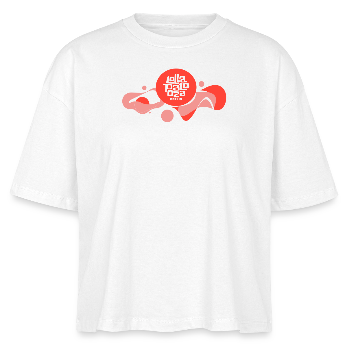 Lolla Splash - rosa/rot Organic Cropped T-Shirt