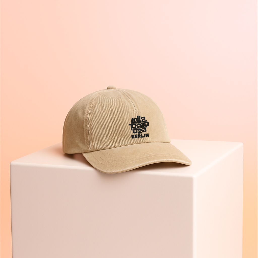 Vintage Cap - schwarzer Stick - Vintage Beige