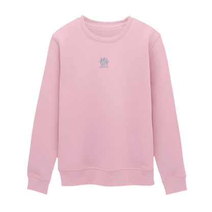 Signature Unisex Sweatshirt - weißer Stick - Hellrosa