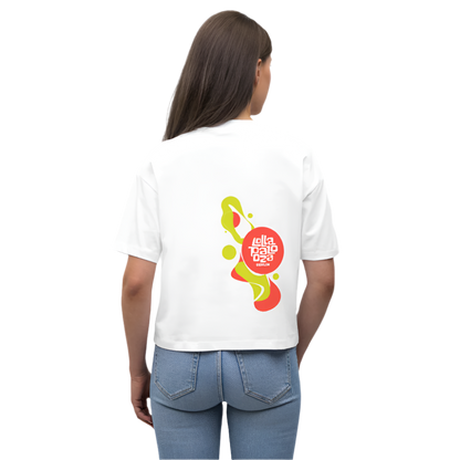 Lolla Splash - Organic Cropped T-Shirt - Weiß