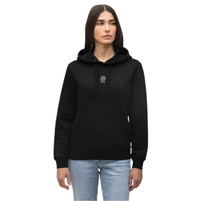 Signature Unisex Hoodie - weißer Stick - Schwarz