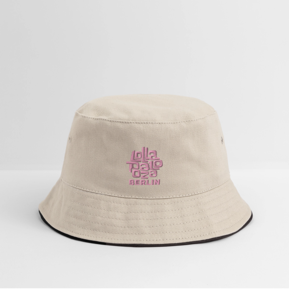 Signature Fischerhut - rosa Stick - Natur/Navy