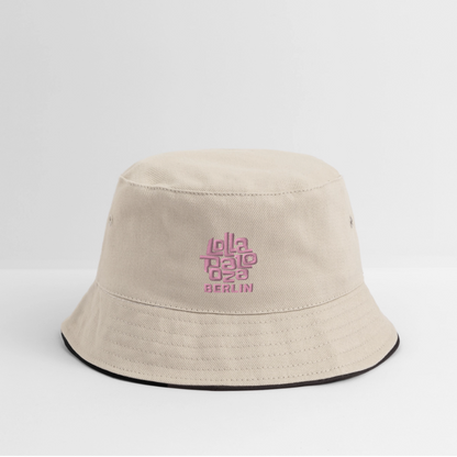 Signature Fischerhut - rosa Stick - Natur/Navy