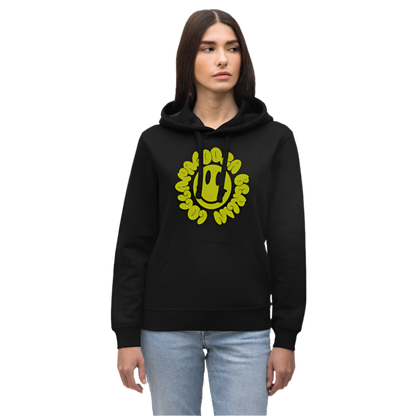 Lolla Line Up Hoodie - gelber Druck - Schwarz