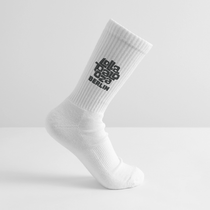 Tennissocken - schwarzer Stick - Weiß