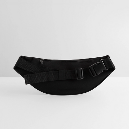 Gürteltasche - weißer Stick - Schwarz