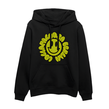 Lolla Line Up Hoodie - gelber Druck - Schwarz