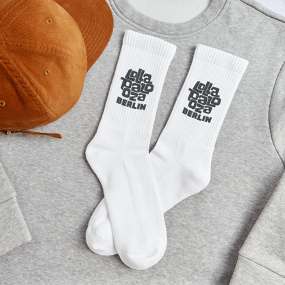 Tennissocken - schwarzer Stick - Weiß