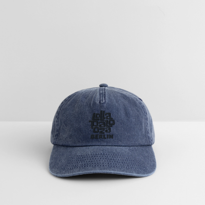 Vintage Cap - schwarzer Stick - Vintage Denim
