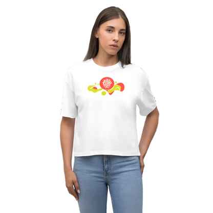 Orange Swish - Organic Cropped T-Shirt