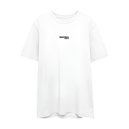 Signature Organic T-Shirt - schwarzer Stick - Weiß