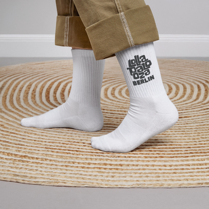 Tennissocken - schwarzer Stick - Weiß