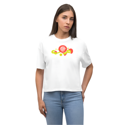 Lolla Splash - Organic Cropped T-Shirt - Weiß