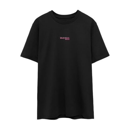 Signature Unisex T-Shirt - rosa Stick - Schwarz